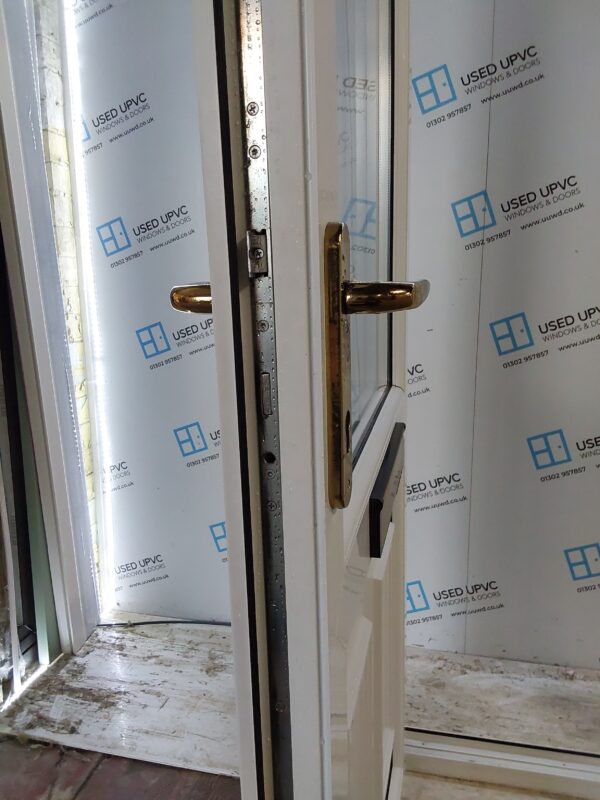 Used White Upvc Front Door And Toplight (Outwards Opening) 880mm x 2590mm 0239 - Image 4