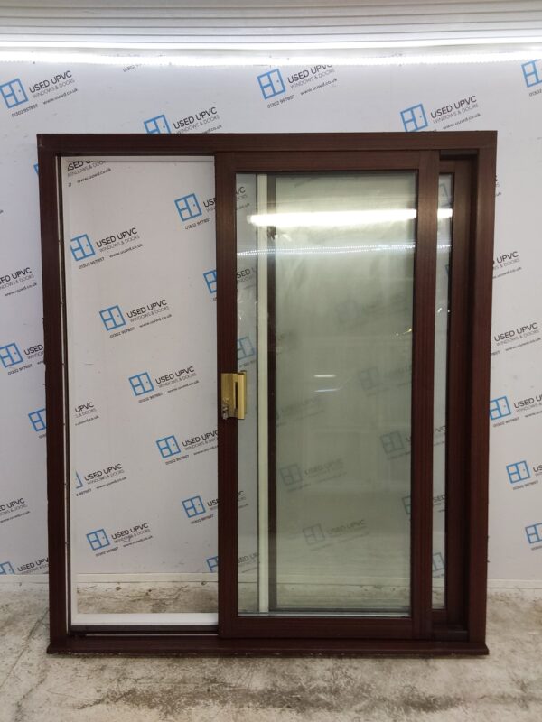 Used Woodgrain Upvc Sliding Patio Doors 1795mm x 2090mm EA13 - Image 3