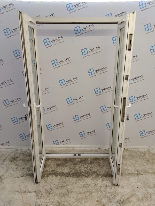 Used White Upvc French Doors 1190mm x 2060mm EA1 - Image 4