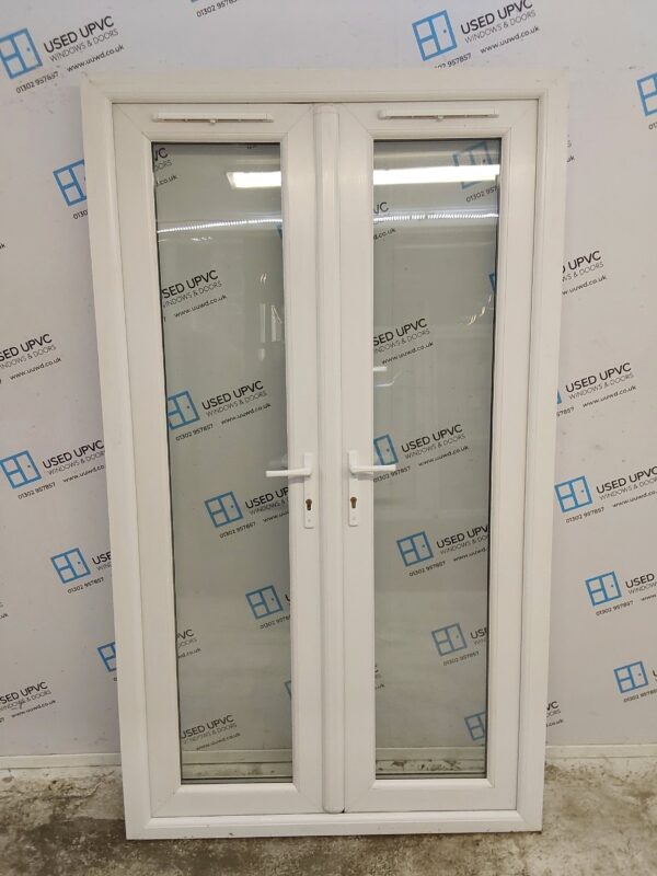 Used White Upvc French Doors 1190mm x 2060mm EA1 - Image 2