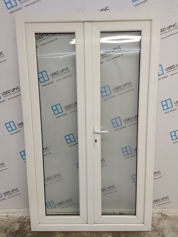 Used White Upvc French Doors 1190mm x 2020mm EA4 - Image 2