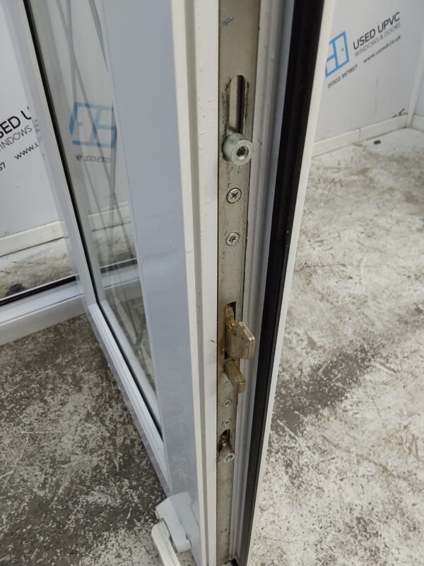 Used White Upvc French Doors 1185mm x 2065mm EA8 - Image 9