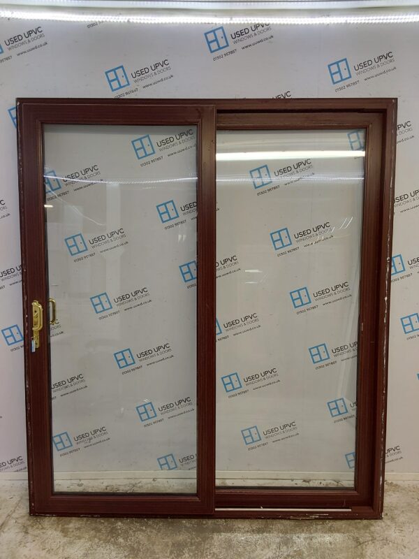 Used Woodgrain Upvc Sliding Patio Doors 1760mm x 2025mm EA9 - Image 2