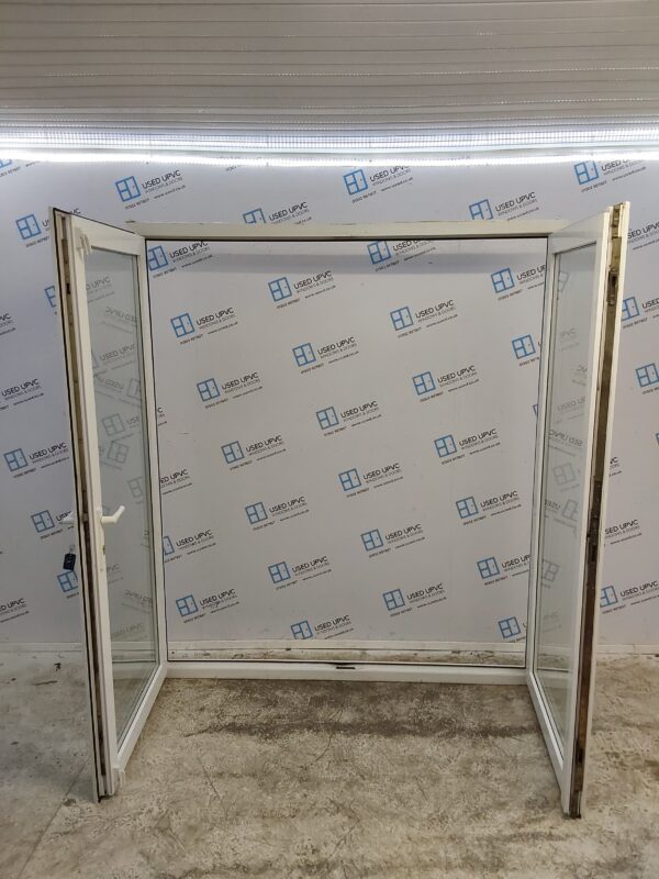 Used White Upvc French Doors 1800mm x 2050mm EA19 - Image 2