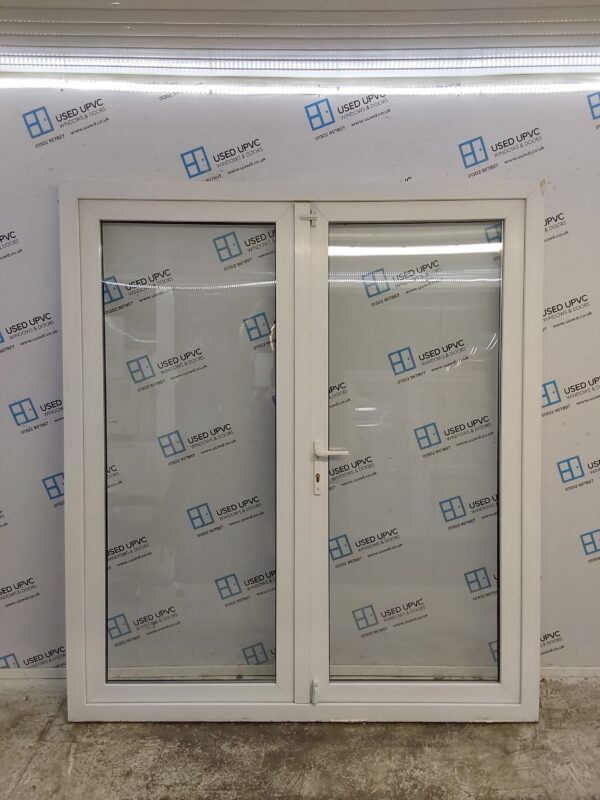 Used White Upvc French Doors 1800mm x 2050mm EA19 - Image 6