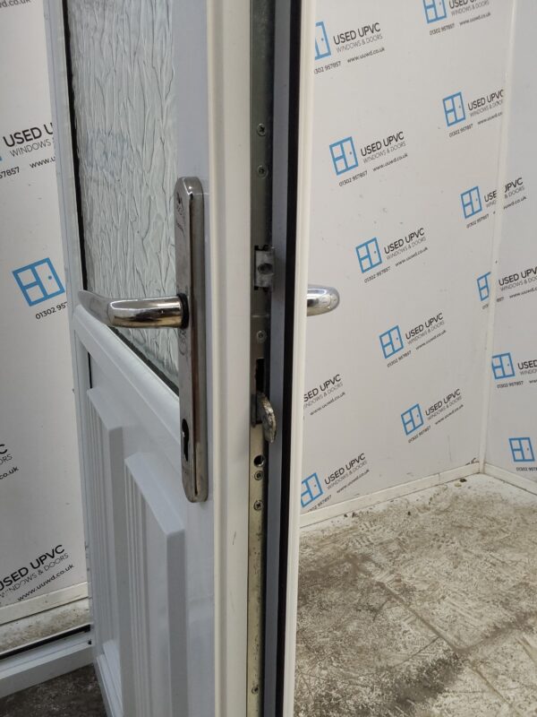 Used White Upvc Back Door 930mm x 2060mm (Reduce To 910mm) 0779 - Image 5