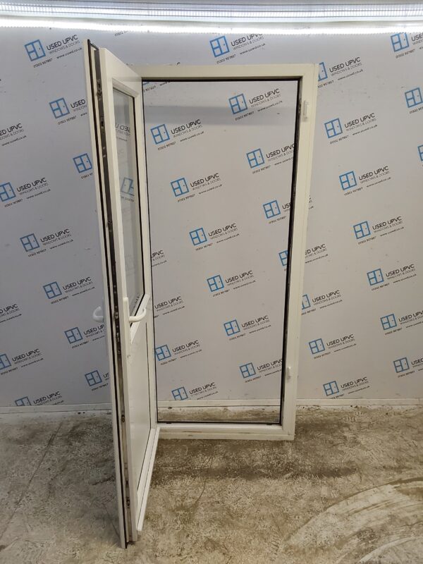 Used White Upvc Back Door 925mm x 2080mm (Reduce To 885mm) 0528 - Image 3