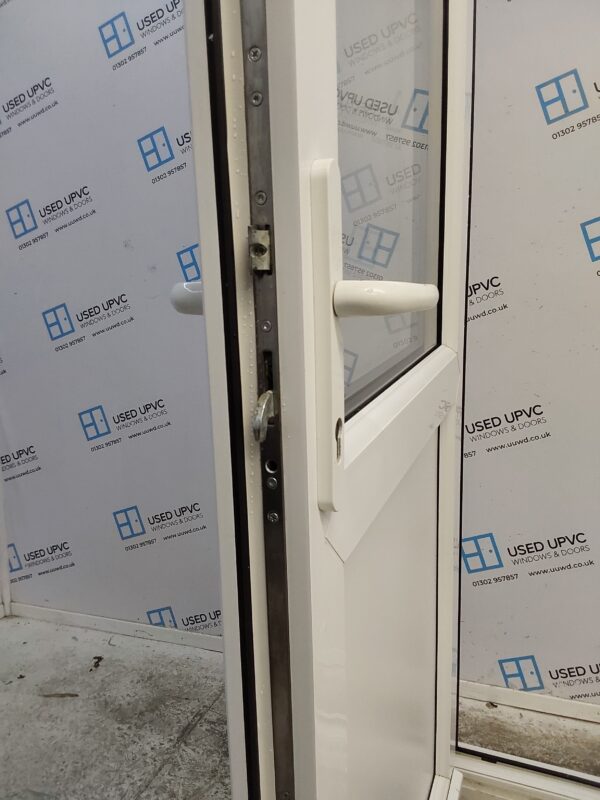 Used White Upvc Back Door 925mm x 2080mm (Reduce To 885mm) 0528 - Image 5