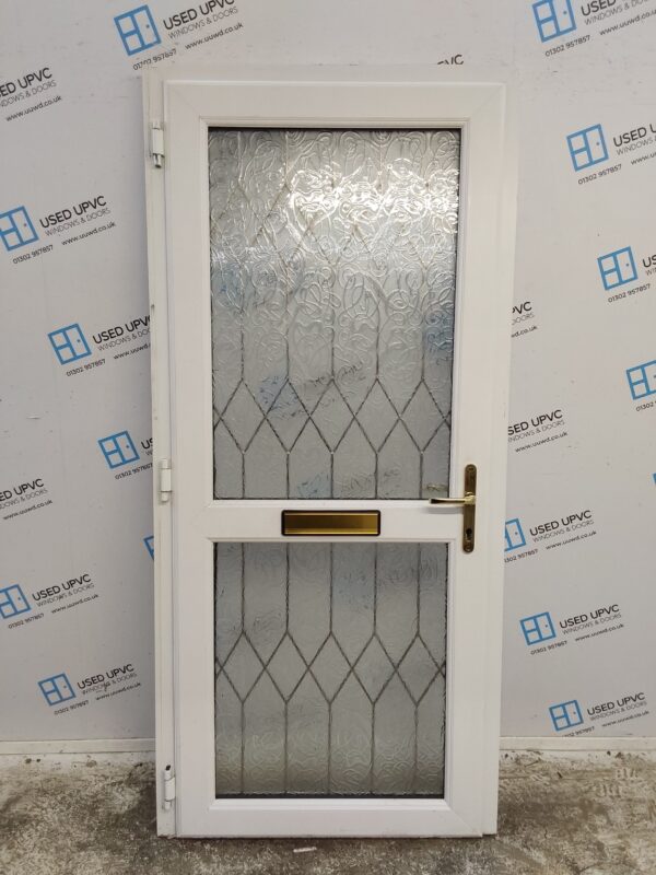 Used White Upvc Front Door 940mm x 2040mm (Reduce To 925mm) 0486 - Image 2