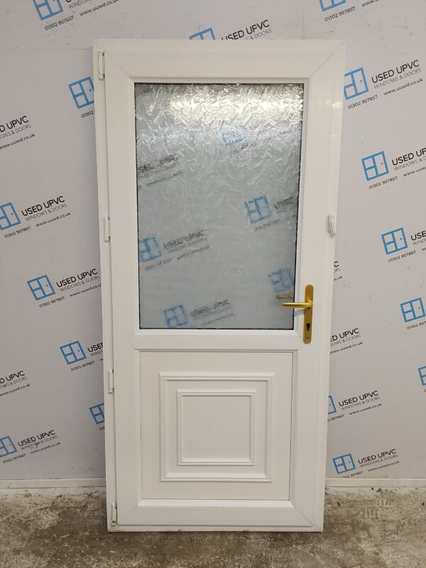 Used White Upvc Back Door 930mm x 1990mm 0447 - Image 2