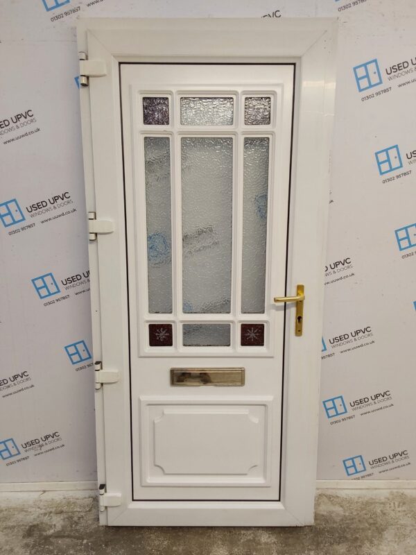 Used White Upvc Front Door 930mm x 2025mm 0416 - Image 2