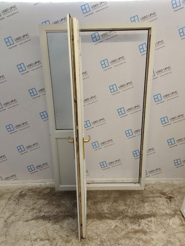 Used White Upvc Front Door And Side Panel 1215mm x 2060mm DS034 - Image 3
