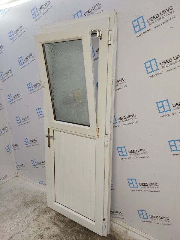 Used White Upvc Stable Back Door 870mm x 2100mm 0456 - Image 5