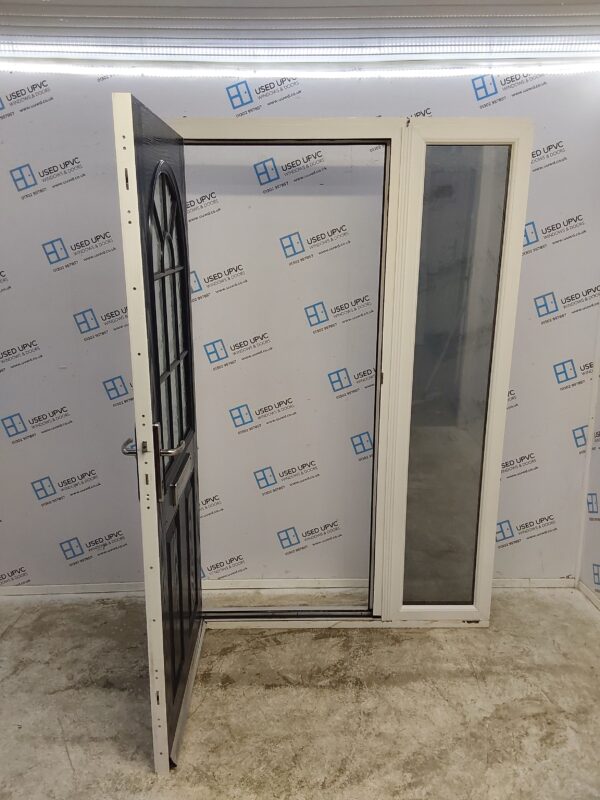 Used Dark Blue Composite Front Door And Side Panel 1360mm x 2090mm (Reduce To 2070mm) DS037 - Image 3