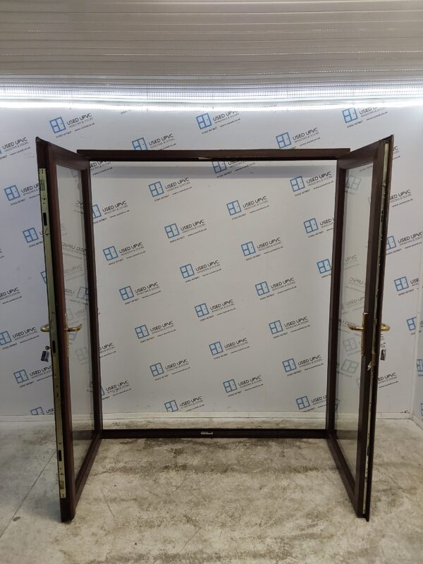 Used Woodgrain Upvc French Doors 1775mm x 2040mm EA7 - Image 2