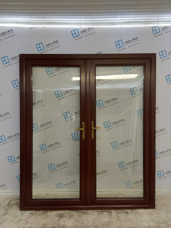 Used Woodgrain Upvc French Doors 1775mm x 2040mm EA7 - Image 6