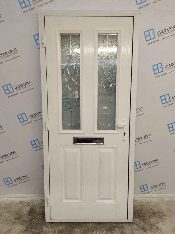 Used White Composite Front Door 900mm x 2055mm C9D74 - Image 2