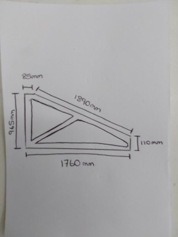 Used White Upvc Window 1760mm x 965mm C22065 - Image 3