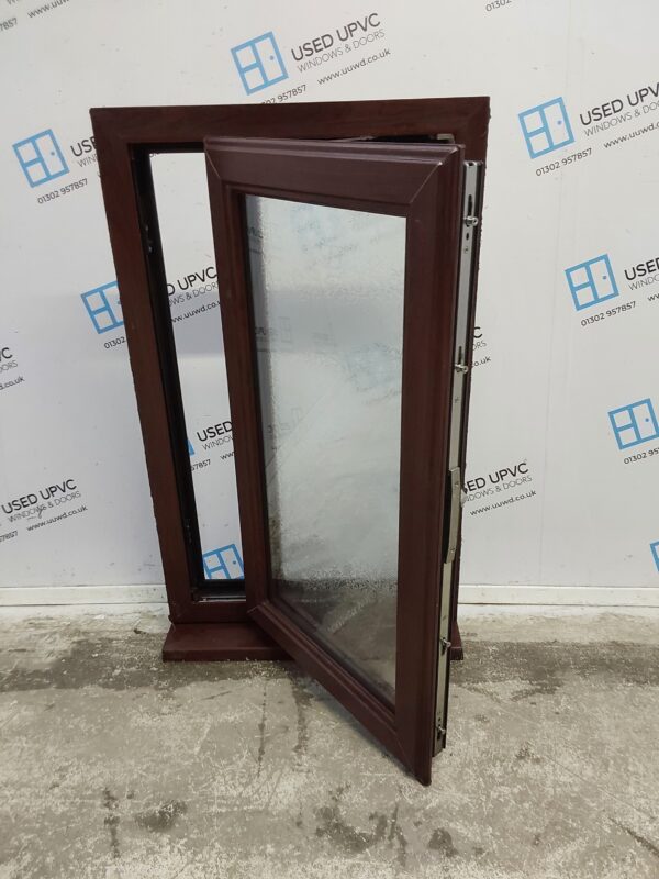 Used Rosewood Upvc Window 615mm x 1030mm C4W026 - Image 3