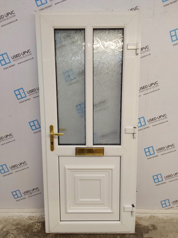 Used White Upvc Front Door 875mm x 2020mm C7D006 - Image 2