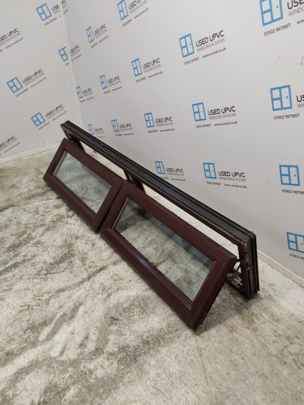 Used Woodgrain Upvc Window 1755mm x 415mm SC1055 - Image 3