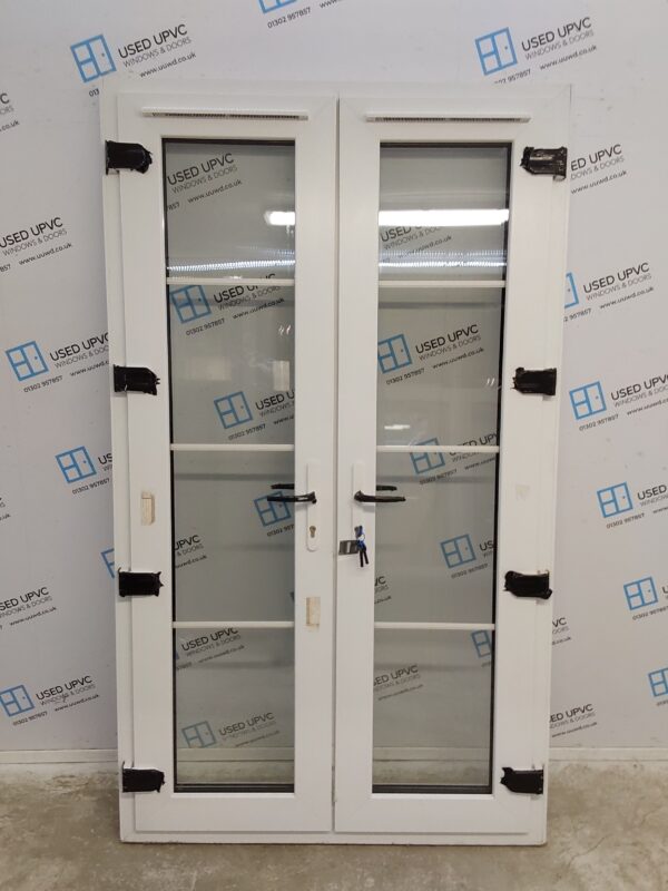 Brand New White Upvc French Doors (Triple Glazed Glass) 1210mm x 2070mm (Reduce To 1190mm) EA13