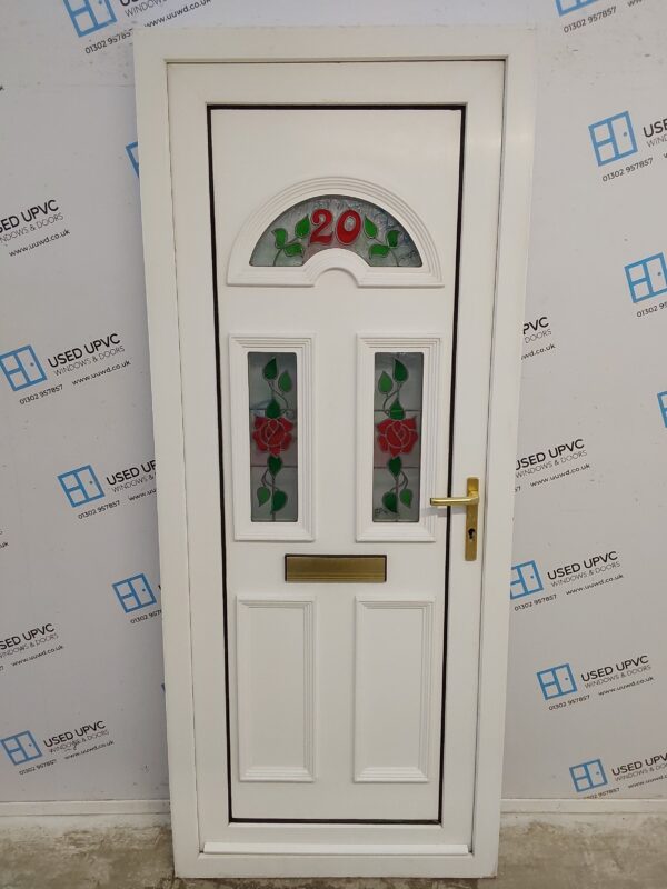 Used White Upvc Front Door 850mm x 2060mm C7D074