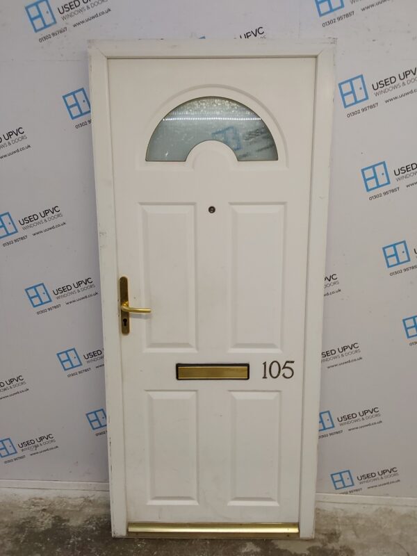 Used White Upvc Front Door 880mm x 2015mm 0356