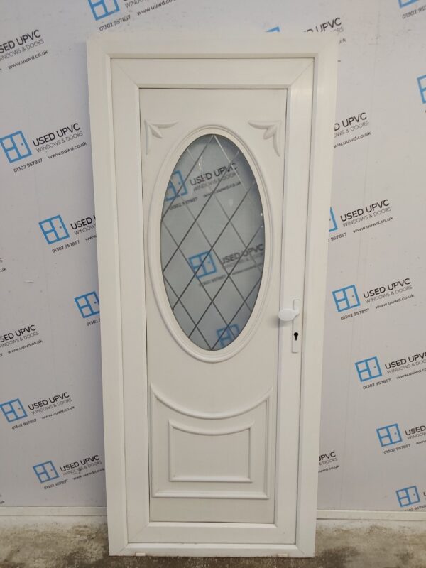 Used White Upvc Back Door 850mm x 2005mm 0447