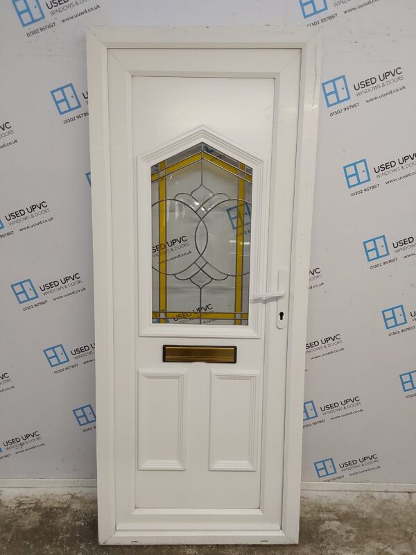 Used White Upvc Front Door 850mm x 2055mm 0027