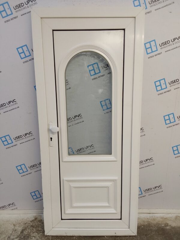 Used White Upvc Back Door 855mm x 1955mm 0068