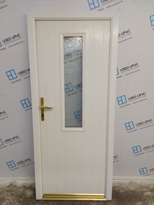 Used White Composite Door 820mm x 1910mm 0098