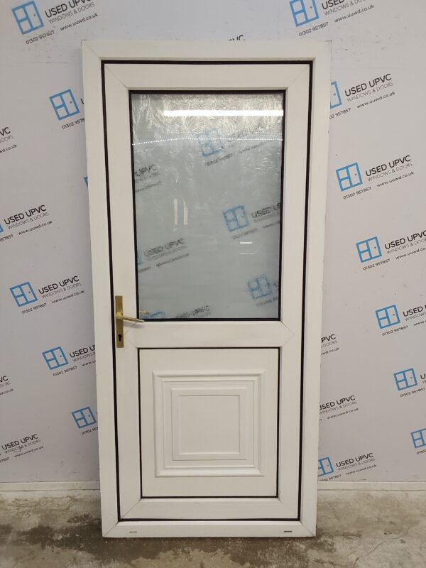 Used White Upvc Back Door 930mm x 2030mm 0100