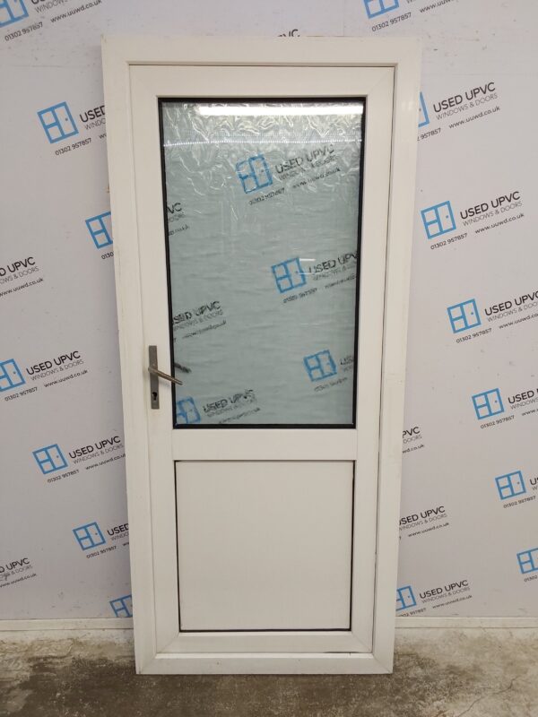 Used White Upvc Back Door 890mm x 2030mm 0690