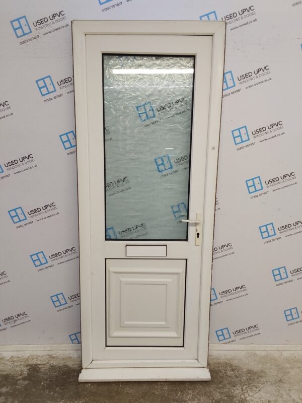 Used White Upvc Front Door 835mm x 2140mm 0173