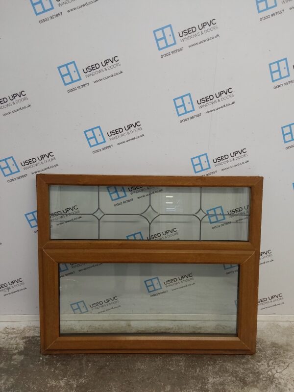 Used Oak Upvc Window 1215mm x 1010mm C5066