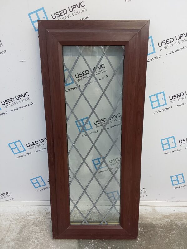 Used Rosewood Upvc Window 565mm x 1335mm USW106