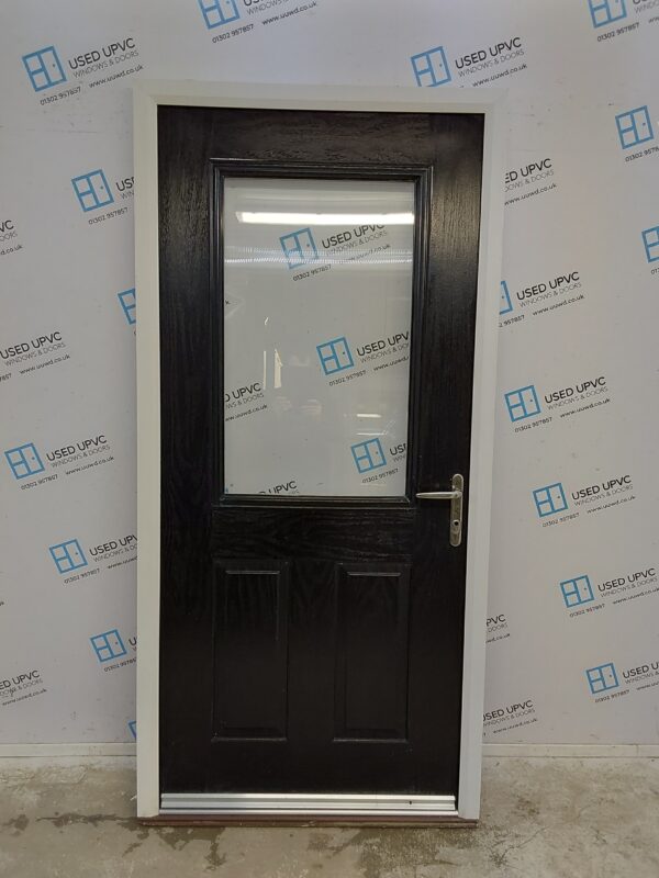 Used Black Composite Back Door 1005mm x 2095mm 0564