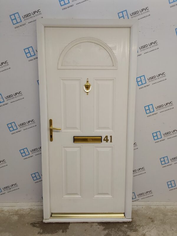 Used White Composite Front Door 970mm x 2110mm 0458