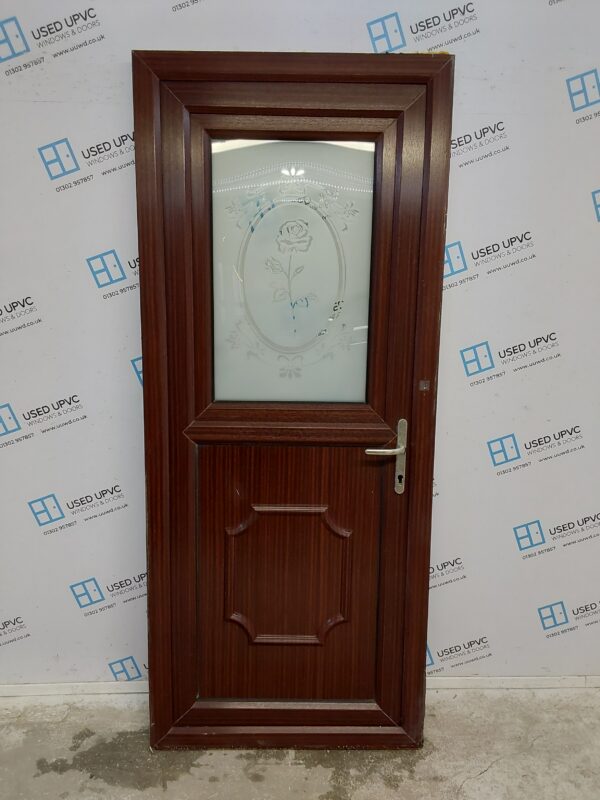 Used Woodgrain Upvc Stable Door 870mm x 2080mm 0130