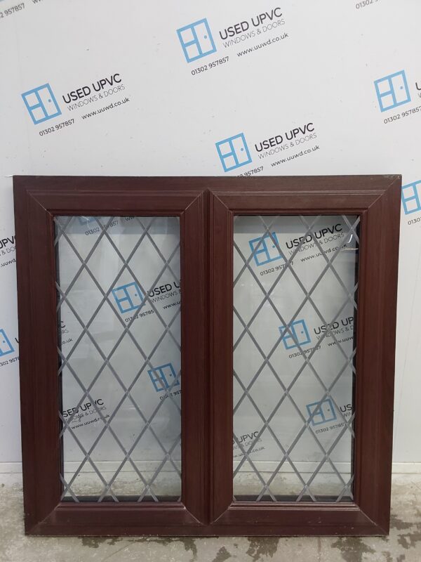 Used Rosewood Upvc Window 1170mm x 1140mm C5013