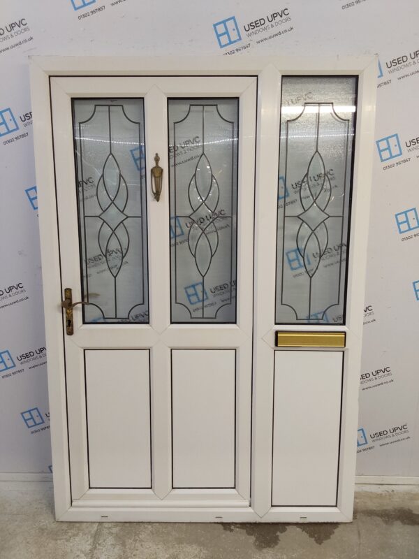 Used White Upvc Front Door And Side Panel 1370mm x 2020mm DS002