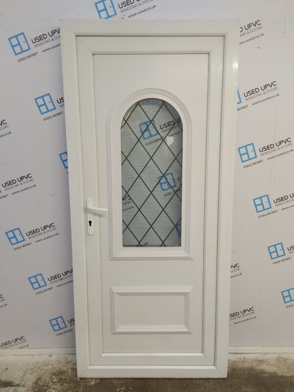 Used White Upvc Back Door 920mm x 2045mm C7D027