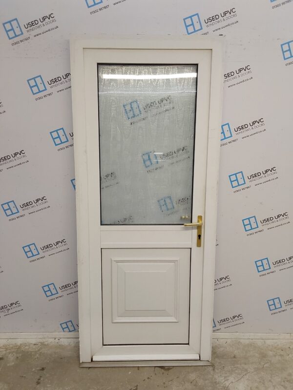 Used White Upvc Back Door 885mm x 2080mm 0713