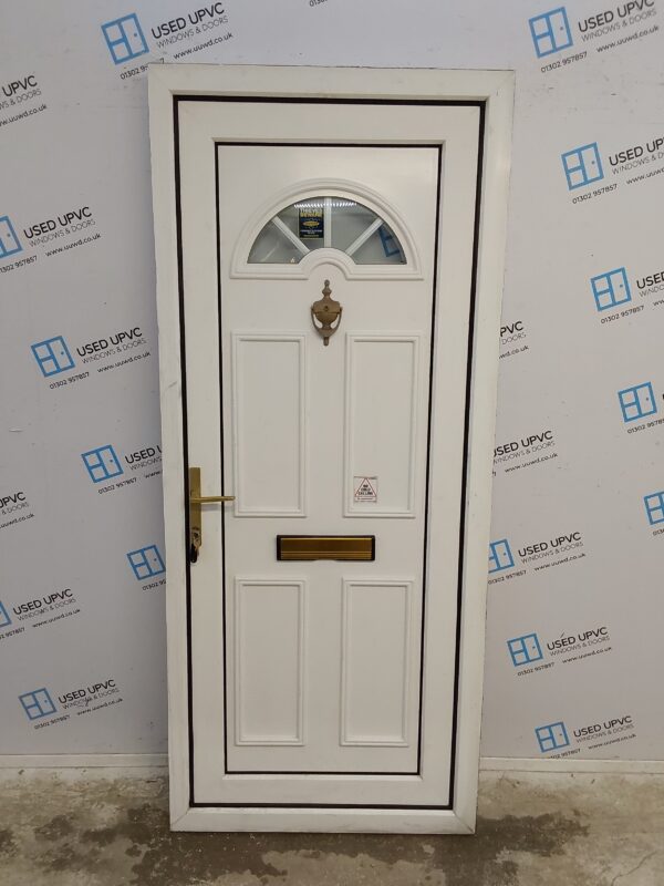 Used White Upvc Front Door 885mm x 2050mm 0369