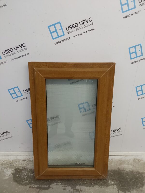 Used Oak Upvc Window 630mm x 1000mm C4W098