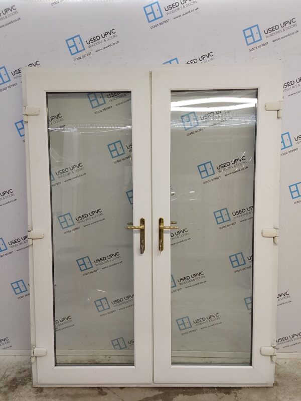 Used White Upvc French Doors 1535mm x 1995mm EA3