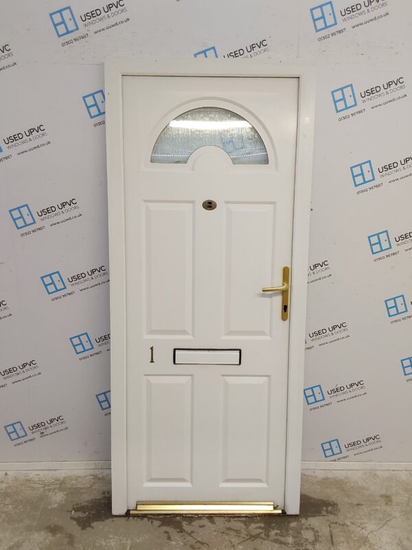 Used White Upvc Front Door 860mm x 1995mm 0644