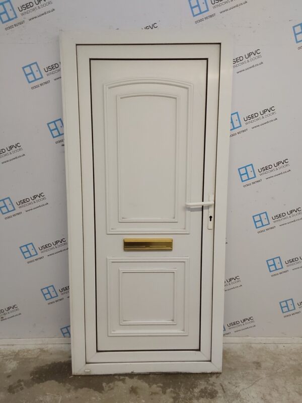 Used White Upvc Front Door 935mm x 2020mm (Reduce To 920mm) 0606