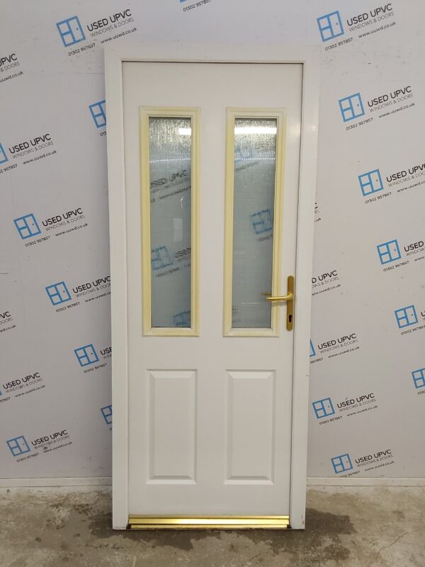 Used White Upvc Back Door 865mm x 2080mm 0680